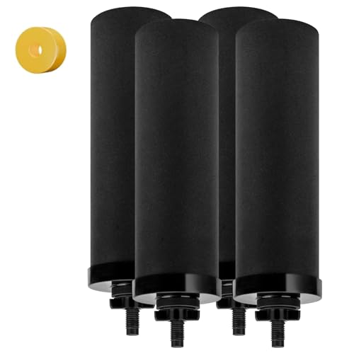 Activated Carbon Water Filters, Cobectal Black Water Filter Replacement for Berkey® Cobectal Gravity Filtration System for Home Travel Outdoor,Remove Taste,Odor,4pack