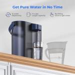 Waterdrop Compact Electric Water Filter Pitcher, 200-Gallon Rechargeable Instant Powerful Dispenser, NSF/ANSI 42&53&401, Reduce PFOA/PFOS, Lead, Chlorine, 14-Cup, Blue, with 1 Filter, NOT Reduce TDS