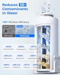 Waterdrop Electric Water Filter Pitcher, Reduce 99.6% of Lead and 45+ Impurities, 200-Gallon Rechargeable Water Dispenser, Instant 15-Cup Countertop System, NSF/ANSI 401&53&42&372, NOT Reduce TDS