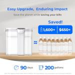 Waterdrop Compact Electric Water Filter Pitcher, 200-Gallon Rechargeable Instant Powerful Dispenser, NSF/ANSI 42&53&401, Reduce PFOA/PFOS, Lead, Chlorine, 14-Cup, White, with 1 Filter, NOT Reduce TDS