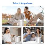 Waterdrop Compact Electric Water Filter Pitcher, 200-Gallon Rechargeable Instant Powerful Dispenser, NSF/ANSI 42&53&401, Reduce PFOA/PFOS, Lead, Chlorine, 14-Cup, White, with 1 Filter, NOT Reduce TDS