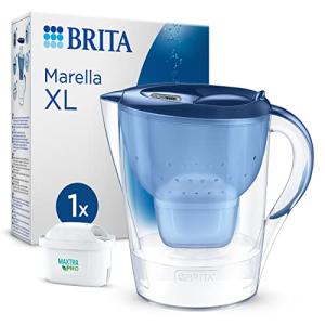 BRITA Marella XL Water Filter Jug Blue (3.5L) incl. 1x MAXTRA PRO Pure Performance cartridge - large-volume jug with digital LTI and Flip-Lid - now in sustainable Smart Box packaging