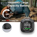 Portable Carbon Monoxide Detector, Mini 3-in-1 CO Detector for Travel & Camping, Camping Carbon Monoxide Detector for RV Car