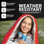 ZENO Sleeping Bag Red | Sleeping Bags For Adults | Waterproof & Lightweight | 4 Season Sleeping Bag | Includes Lightweight Carry Bag | Ideal For Cold & Warm Weather | Comfort Padded