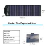 ITEHIL Solar Panel, 100W 18 Volt Monocrystalline Solar Panel Kits, Portable High Efficiency Solar Panel Charger, Foldable Solar Power Backup with USB 3.0/USB 2.0/DC Output for Home, Camping, RV…