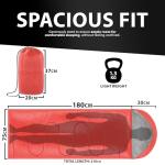 ZENO Sleeping Bag Red | Sleeping Bags For Adults | Waterproof & Lightweight | 4 Season Sleeping Bag | Includes Lightweight Carry Bag | Ideal For Cold & Warm Weather | Comfort Padded