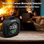 Portable Carbon Monoxide Detector, Mini 3-in-1 CO Detector for Travel & Camping, Camping Carbon Monoxide Detector for RV Car