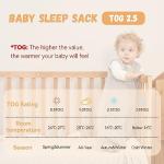 Yoofoss Baby Sleeping Bag 2.5 Tog - 6-12 Months Winter Sleeping Bag Baby 100% Organic Cotton Sleep Sack for Newbron Infant Toddler Quilted Warm Soft