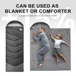 Sleeping Bags for Adults Cold Weather - Portable, Waterproof, Lightweight Sleeping Bag for Tall Girls Boys with Compression Sack, for Warm Camping, Hiking, Travel, Outdoor& Indoor