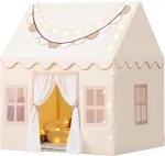 Wilwolfer Play Tent with Lights, Cloth Banners- Kids Tent Indoor - Toddlers Playhouse with Windows - Large Toddler Tent for Kids -Toy House Gift for Boys & Girls