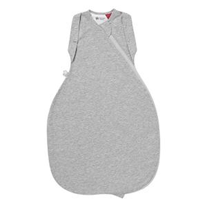 Tommee Tippee Swaddle Bag, 3-6m, 2.5 Tog for 16-20°C, Sky Grey Marl Sleeping Bag, Soft Cotton-Rich Fabric, Healthy Hip Development Design, Bottom to Top Zip