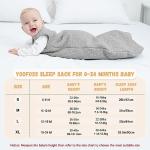 Yoofoss Baby Sleeping Bag 2.5 Tog - 6-12 Months Winter Sleeping Bag Baby 100% Organic Cotton Sleep Sack for Newbron Infant Toddler Quilted Warm Soft