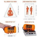Anlayliay Outdoor Insulated Emergency Tent 2 Person Waterproof Emergency Life Saving Insulated Includes Life Whistle Ripstop Tent