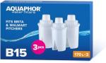 AQUAPHOR B15 Universal Replacement Water Filter cartridges, fits All Brita Classic and Wilkos Universal Water Filter Jugs, 3 Pack, 170l per Filter