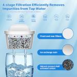 BREAUILL Water Filter Cartridges, Replacement for Brita Maxtra Pro All-in-1, Maxtra+ Plus, Water Filter Compatible with Brita Marella Jug Kettle, Reduce Impurities & Odor, Get Clean Water (6PCS)