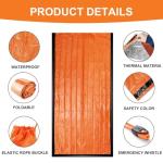 2 Pcs Emergency Sleeping Bag with 2 pcs Reusable Survival Blanket, Lightweight Bivvy Bag with Survival Whistle, Shelter Blanket Bags, Thermal Bivy Sack for Camping, Hiking, Outdoor Use