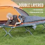 Milestone Camping 27000 Grey & Orange Single Mummy Sleeping Bag/Comfortable and Portable/Carry Sack/Water Resistant / 2 Season