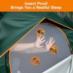 LN COZY CORNER 3-Person Pop Up Tent Instant Setup Camping Tent Waterproof & Windproof Double Layer Dome Tent with Removable Rainfly Lightweight for Backpacking Garden