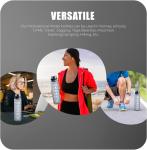 Roe Tenpo Water Bottle 1L, Sports Water Bottle with Time Markings, BPA-Free, Leak-Proof Drinks Bottle, Perfect for Running, Cycling, Gym, Yoga, Camping and Outdoor Activities, Grey