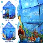 Ocean World Play Tent - Under the Sea Adventure Pop-Up Tent for Kids, Indoor Playhouse for Boys & Girls