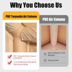 Inflatable Camping Tents with Pump, Air Glamping Tents, Easy Setup Waterproof and Windproof Blow up Tent, 4 Seasons Oxford Cabin Tent with Mesh & Chimney Window. (Small)