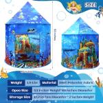 Ocean World Play Tent - Under the Sea Adventure Pop-Up Tent for Kids, Indoor Playhouse for Boys & Girls