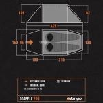 Vango Scafell 200 Tent Hiking Backpacking Wild Camping | DofE Recommended Kit | Waterproof, Easy Setup, Lightweight, Compact | Alloy Poles & 3000mm HH Material (2 Person)