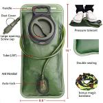 Hydration Bladder 2 Litre with Leak-Proof Water Reservoir, Military Water Storage Bladder Bag, BPA Free Hydration Pack for Hiking Biking Climbing Cycling Running, Large Opening, Insulated Tube