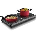 CUSIMAX Hot Plate For Cooking,2800W 9 Power Level Double Infrared Electric Stove With Sensor Touch,Kids Safety Lock,Timer,Ceramic Countertop Stove For Easy To Clean
