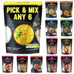 Kohinoor Pick & Mix Any Ready Meals & Cooking Sauces 300–375g | Authentic Indian Heat & Eat Meals | Quick & Easy Gourmet Dishes | Premium Ingredients | All Variety Pack (6)