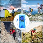 Bubuxy Hydration Bladder 2 L 3L, Upgraded Leak-Proof Water Bladder 3litre 2litre, Water Reservoir for Outdoor Hiking Camping Running Cycling (Blue 2litre)
