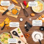 Kitchen Non Stick Cooking Utensils Set – Heat Resistant Silicone Utensils with Wooden Handle – Ladles, Spoons and Spatulas Set – Kitchen Tools & Accessories – 35pcs, Black – by Nuovva