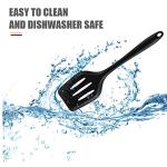 Wildone Silicone Kitchen Cooking Utensils Set, 15PCS Premium Spatula Set for Nonstick Cookware, Kitchen Tools Spatula Spoons Turner Brush Whisk, Heat Resistant (Black)