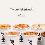 Huel Pots Mixed Selection Box, 12 Pots, High-Protein Vegan Ration Packs, 25g Protein Noodles with 26 Vitamins & Minerals, Nutritionally Balanced Ready Meals