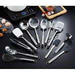 Berglander Stainless Steel Kitchen Utensil 12 Piece with 1 Stand, Cooking Spoon, Kitchen Tools Cooking Utensil with Holder. (13 Pieces)