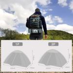 Night Cat Camping Tent for 1 2 Person Man Waterproof Backpacking Tents Easy Setup Lightweight for Hiking Backyard