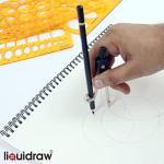 Liquidraw Metal Compass & Pencil Holder - 11 cm | Ideal for Maths & Geometry | School Student Essential | Professional Quality, Great for Technical Drawing | Smooth & Accurate Radius Adjustment