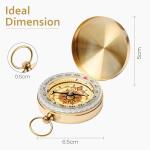 Compass for Camping Gear, Hiking & Navigation, Waterproof Metal Housing with Luminous Dial and Spirit Level, Survival Equipment for Outdoor Adventures