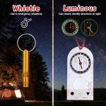 Flintronic Navigation Compass, Hiking Compass with Luminous Function, Waterproof Pocket Compass for Expedition Map Reading, Navigation, Orienteering and Survival