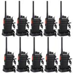 Retevis RT24 Walkie Talkies for Adults, Professional Two Way Radio, PMR446 Long Range License Free, 2 Way Radios Walkie Talkie with Earpieces for Commercial, School (Black,10 Pack)