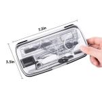 Amazon Basics 10-Piece Maths Kit - Includes Compasses, Lead, Rubber, Sharpener, Protractor, Triangles, Ruler and Carrying Box