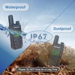 TDRADIO TD-M11 Waterproof IP67 Walkie Talkies Long Range, Walkie Talkies for Adults& Kids, PMR 446 Two Way Radio with Wireless Programming Frequency Copy VOX USB Charging 2 Way Radio for Outdoor-2Pack