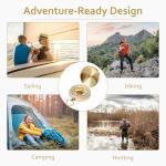 Compass for Camping Gear, Hiking & Navigation, Waterproof Metal Housing with Luminous Dial and Spirit Level, Survival Equipment for Outdoor Adventures