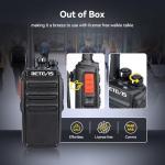 Retevis RT24 Walkie Talkies for Adults, Professional Two Way Radio, PMR446 Long Range License Free, 2 Way Radios Walkie Talkie with Earpieces for Commercial, School (Black,10 Pack)