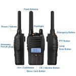 BAOFENG BF-88ST Pro PMR446 Walkie Talkie, Upgraded Long Range Rechargeable License-Free Two Way Radios with LCD Display, VOX Dual Watch, Desktop Charger and Earpieces, 2 pack