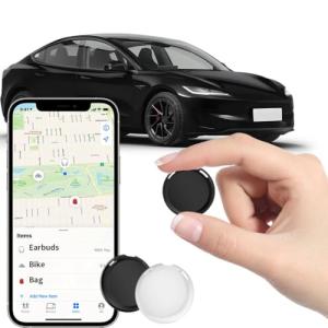 2 Pack GPS Tracker for Vehicles Work with Find My (iOS Only)Real Time Mini Car Air Tracker Tag Global Car Hidden Locator Tracking Device Item Finder No Monthly Fee or Subscription No SIM Card Required