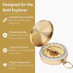 Compass for Camping Gear, Hiking & Navigation, Waterproof Metal Housing with Luminous Dial and Spirit Level, Survival Equipment for Outdoor Adventures