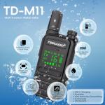 TDRADIO TD-M11 Waterproof IP67 Walkie Talkies Long Range, Walkie Talkies for Adults& Kids, PMR 446 Two Way Radio with Wireless Programming Frequency Copy VOX USB Charging 2 Way Radio for Outdoor-2Pack