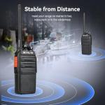 Retevis RT24 Walkie Talkies for Adults, Professional Two Way Radio, PMR446 Long Range License Free, 2 Way Radios Walkie Talkie with Earpieces for Commercial, School (Black,10 Pack)