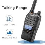 BAOFENG BF-88ST Pro PMR446 Walkie Talkie, Upgraded Long Range Rechargeable License-Free Two Way Radios with LCD Display, VOX Dual Watch, Desktop Charger and Earpieces, 2 pack